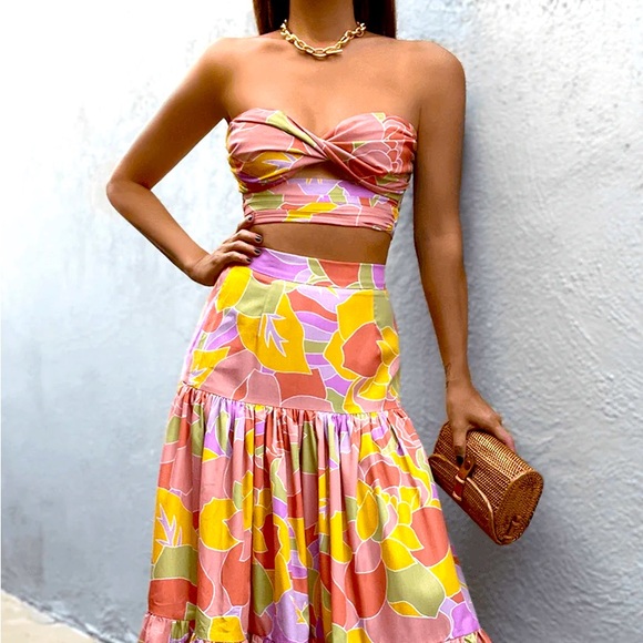 Runway Maxi Skirt and Strapless Top - Picture 1 of 4